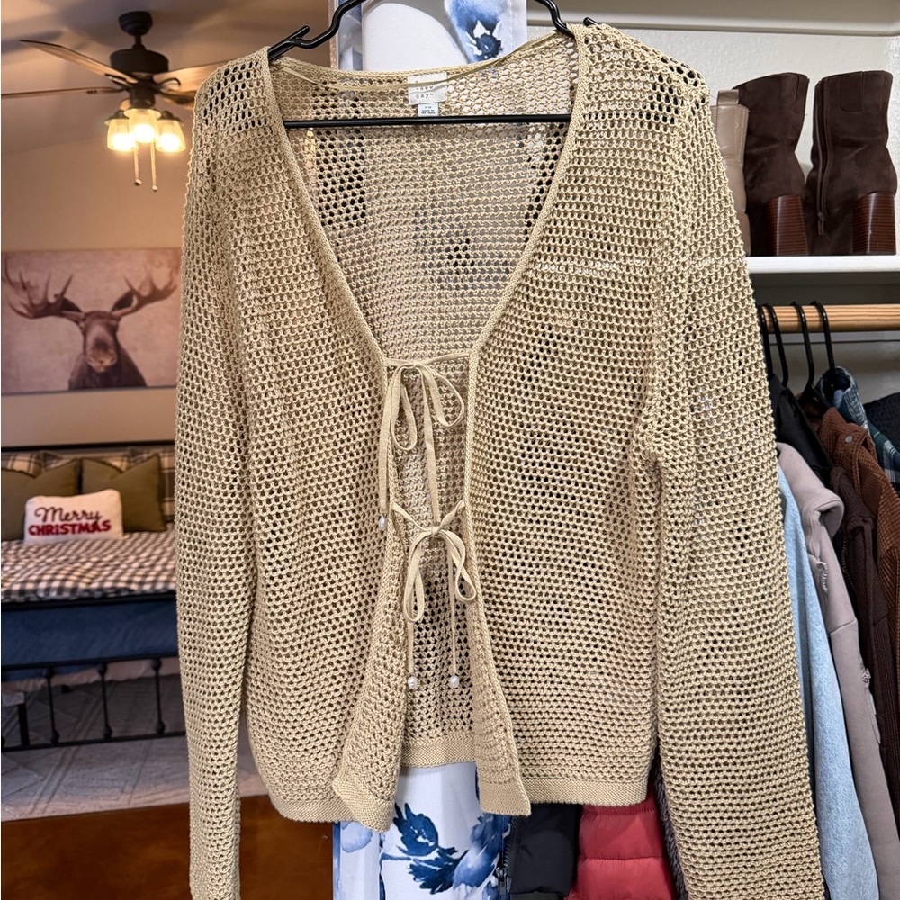Women's Beige Knit Sweater